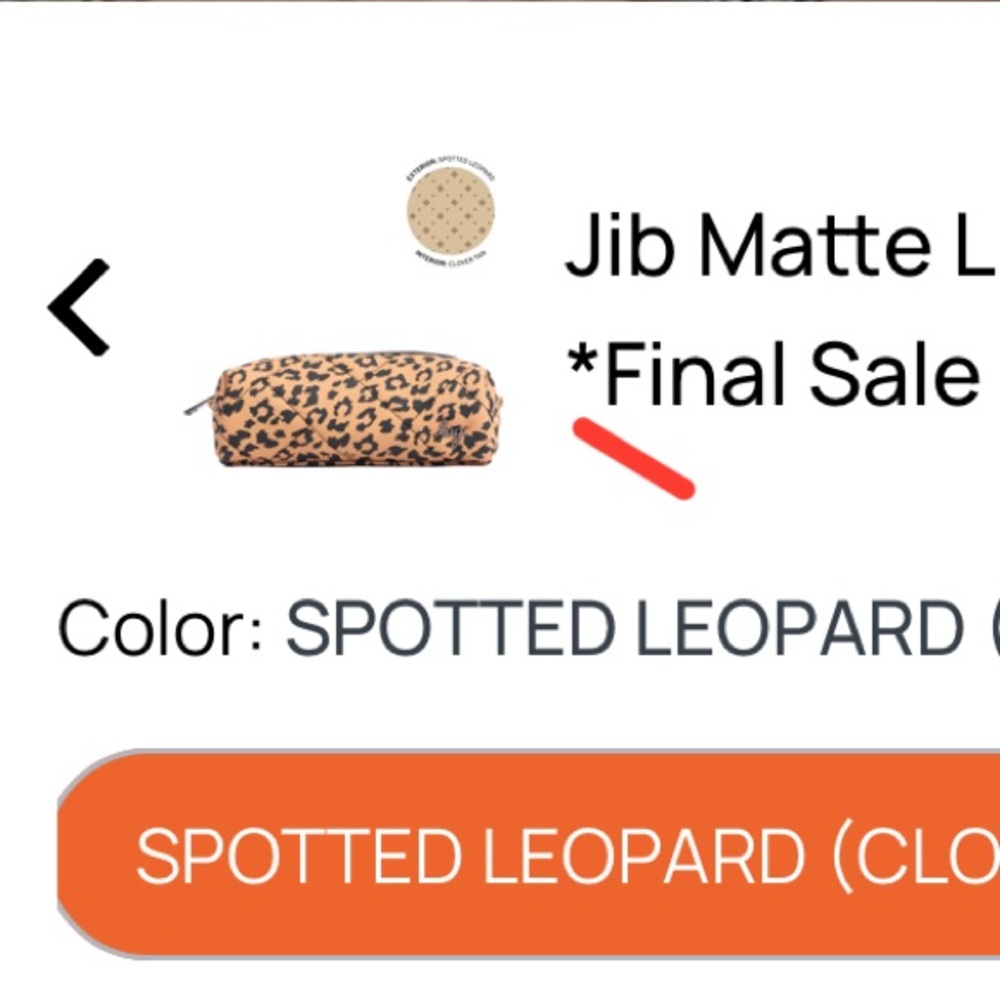 Lug Jib Matte Luxe VL Zip Pouch NWT Spotted Leopard - Picture 4 of 4